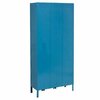 Global Industrial Double Tier Locker, 12x12x36, 6 Door Ready To Assemble, Blue 254124BL